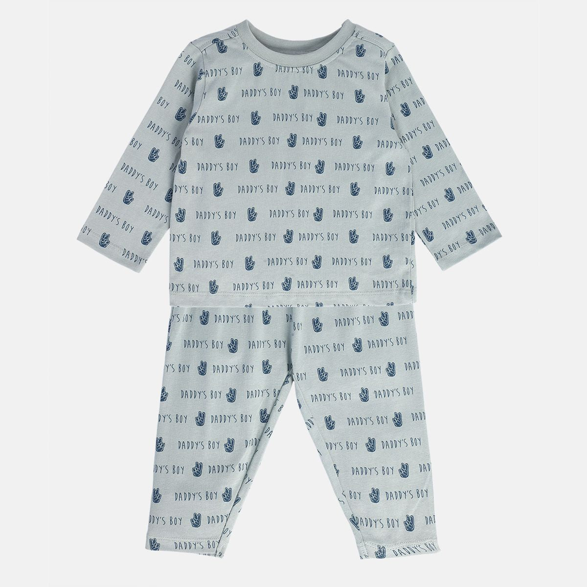 Boys Grey Pack Of 2 T-Shirt And Bottom