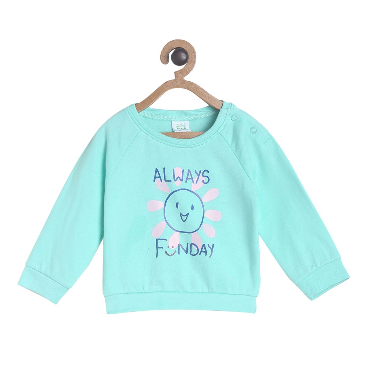 Pack of 1 knit sweat shirt - turquoise for 3-6 Months