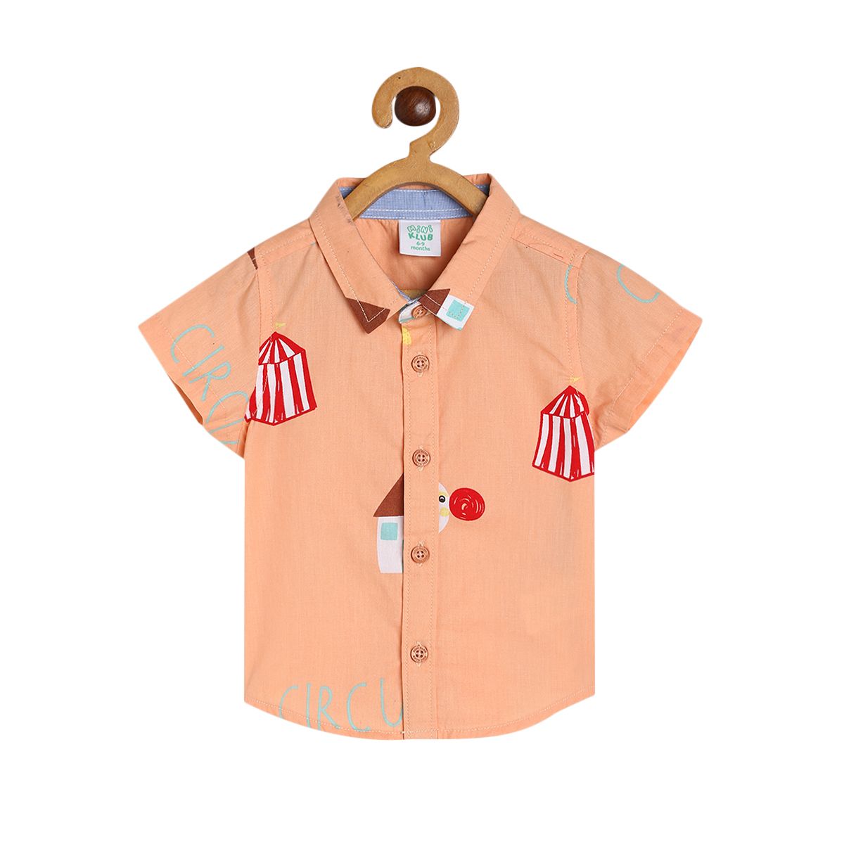 Boys Peach Pack Of 1 Shirt
