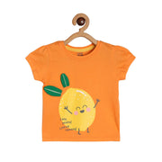 Girls Orange Pack Of 1 Knit Top