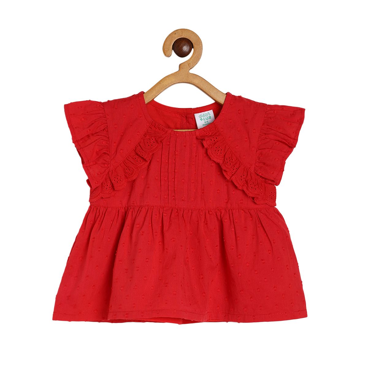 Girls Red Pack Of 1 Woven Top