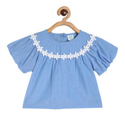 Girls Blue Pack Of 1 Woven Top