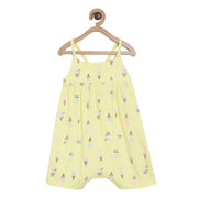 Pack of 1 dungaree - lemon yellow for New Born