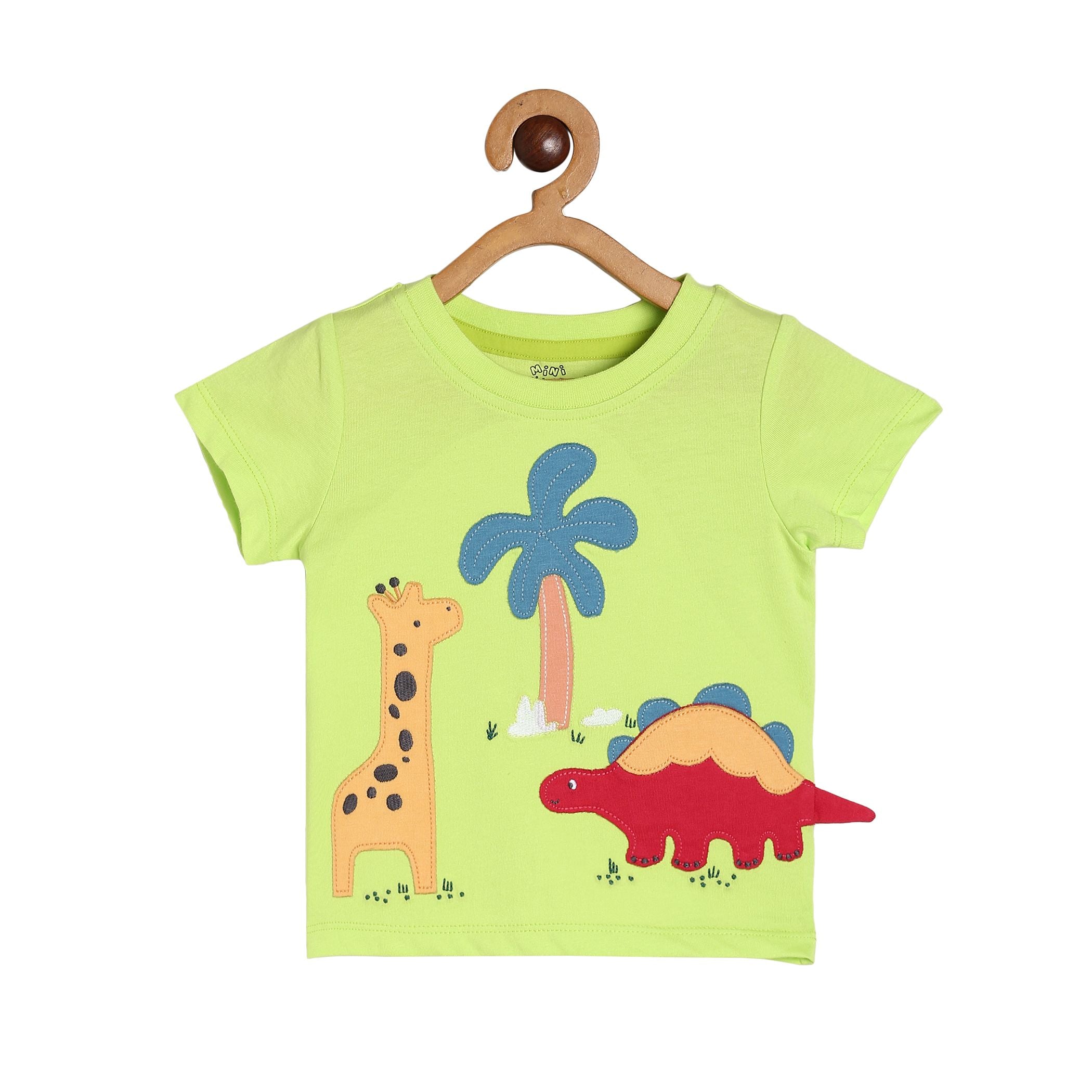 Boys Green Pack Of 1 T-Shirt