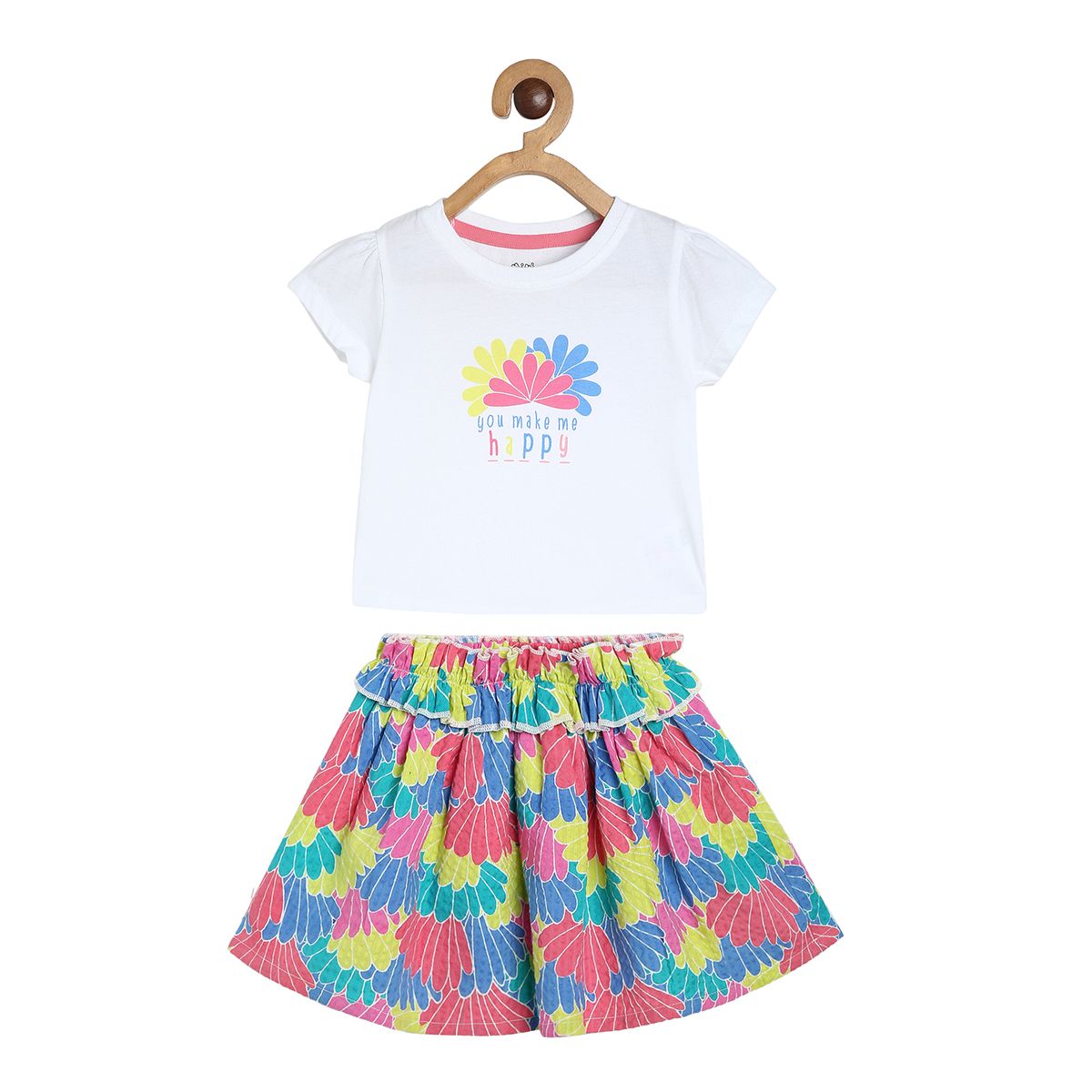 Girls Multicolor Pack Of 2 Top And Bottom
