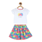 Girls Multicolor Pack Of 2 Top And Bottom