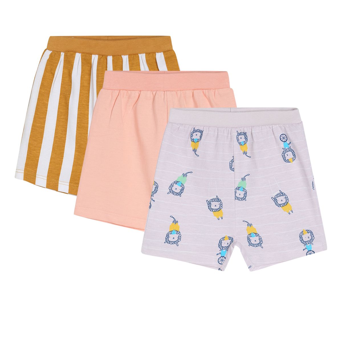 Boys Multicolor Pack Of 3 Shorts