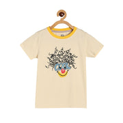 Boys Cream Pack Of 1 T-Shirt