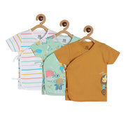Boys Multicolor Pack Of 3 Front Open Vest