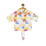 Girls White Woven Top