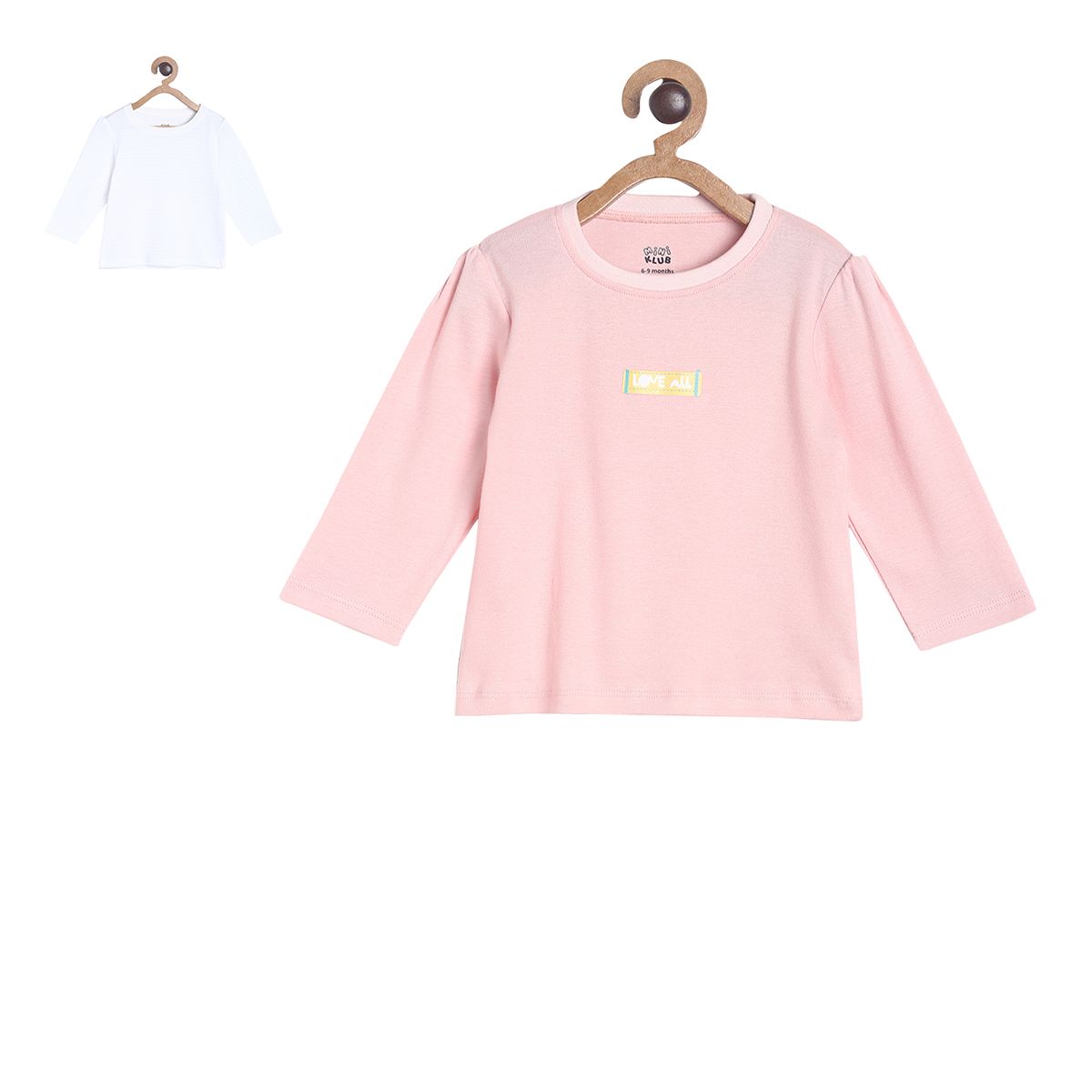 Pack of 2 knit top - baby pink for 0-3 Months