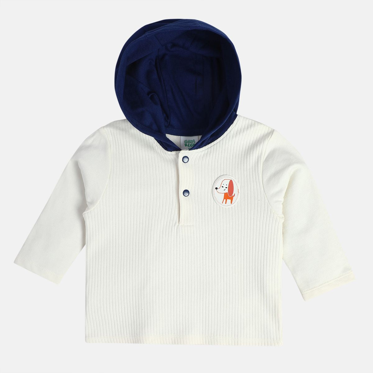 Boys Cotton Full Sleeves Solid Sweatshirt - White