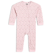 Girls Pink Boat Neck Cap Sleeve Romper