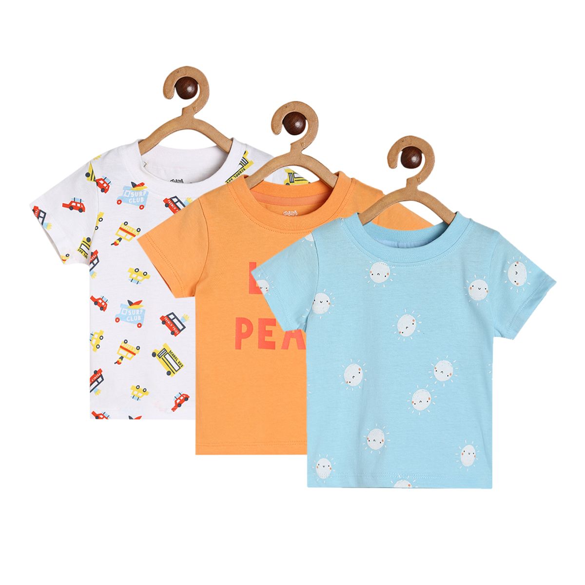 Boys Multicolor Pack Of 3 T-Shirt