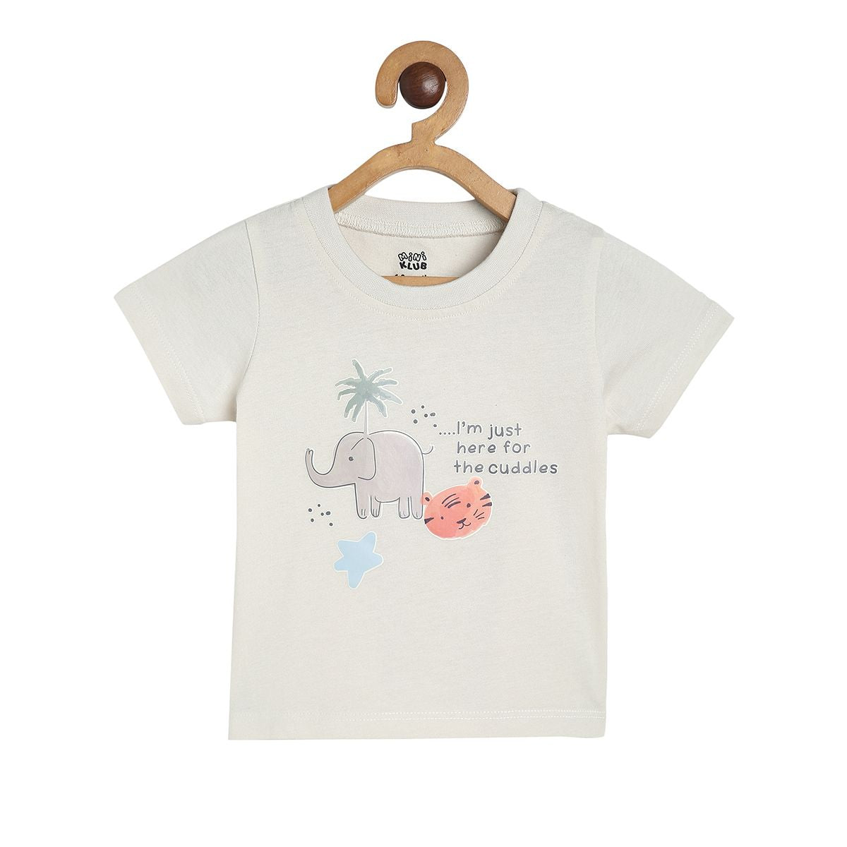 Boys Cream Pack Of 1 T-Shirt
