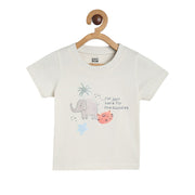 Boys Cream Pack Of 1 T-Shirt