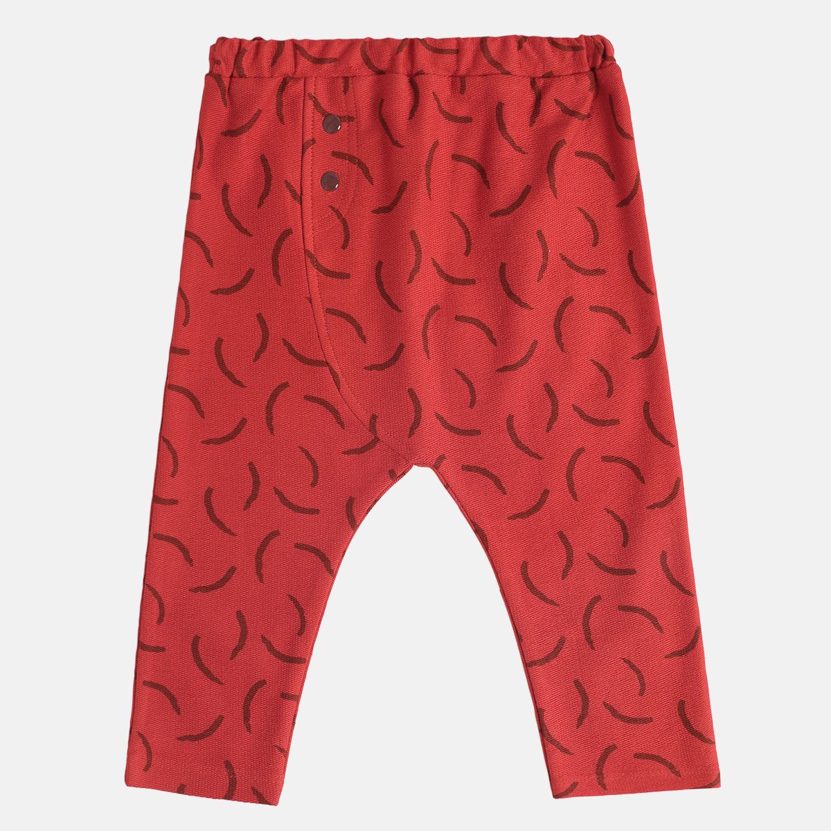 Boys Rust Orange Adjustable Elastic Full Length Knit Bottom