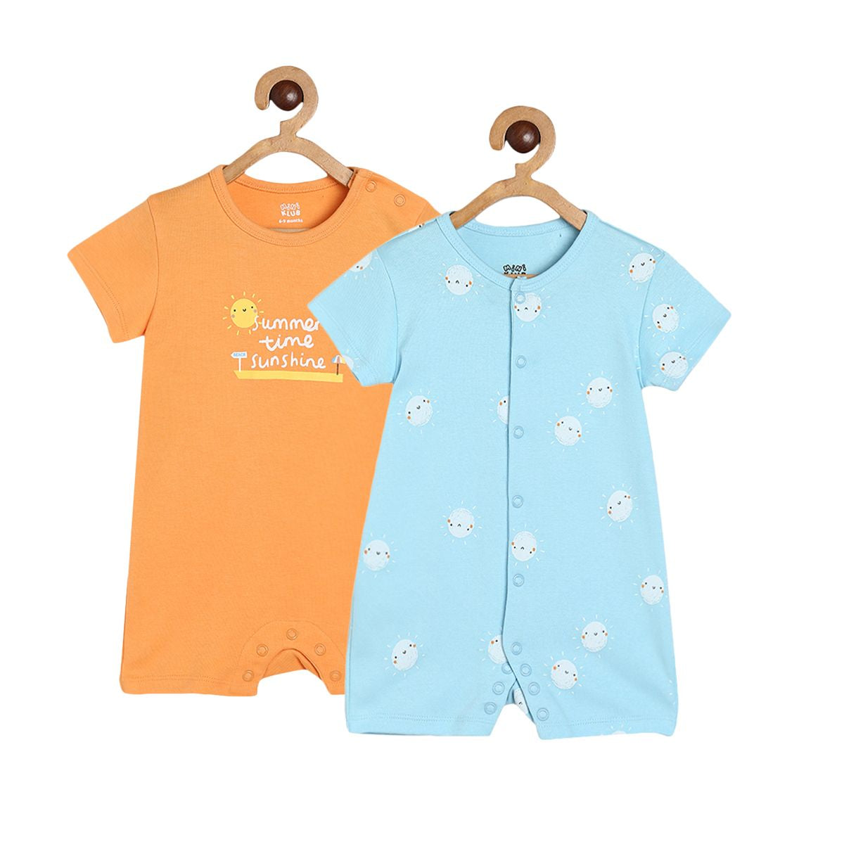 Boys Multicolor Pack Of 2 Romper