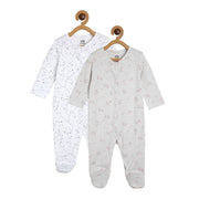 Girls Multicolor Pack Of 2 Sleep Suit