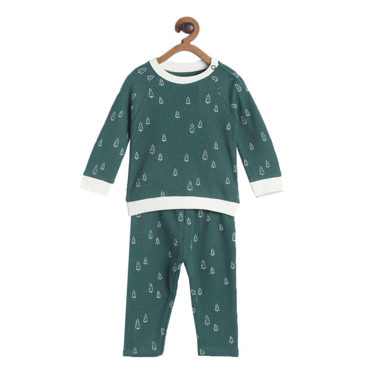 Pack of 2 top and bottom set - green for 3-6 Months