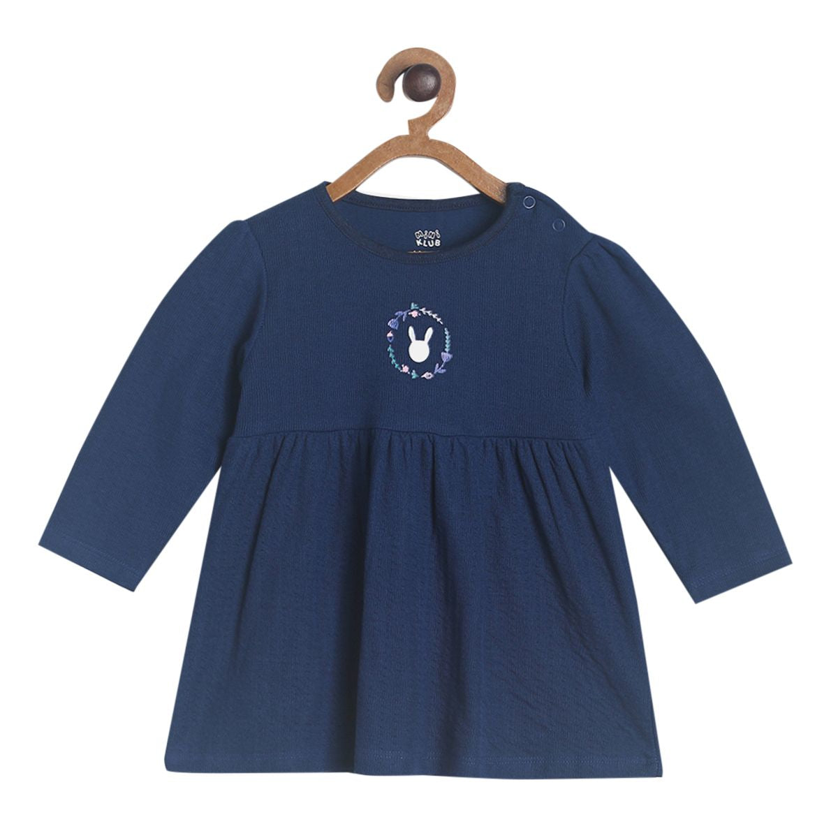 Pack of 1 knit dress - navy for 0-3 Months