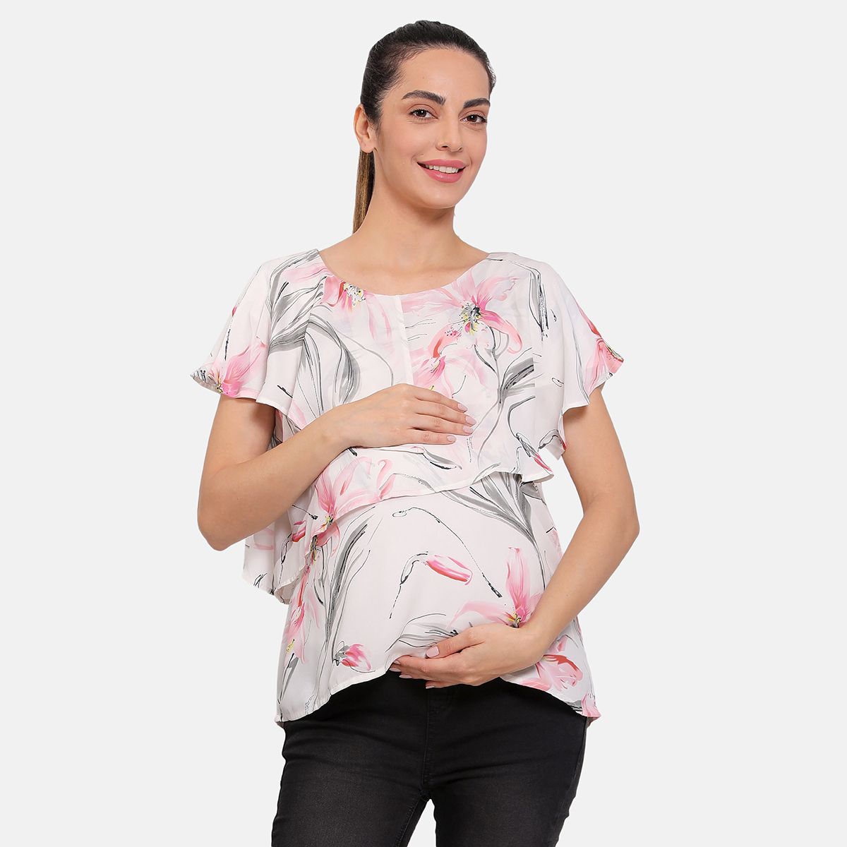 Nursing Top With Zipper