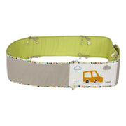 Baby Unisex Green and Grey Cotton Blend Car Applique Cot Bumper Pack of 1 Padded Nursery Essential