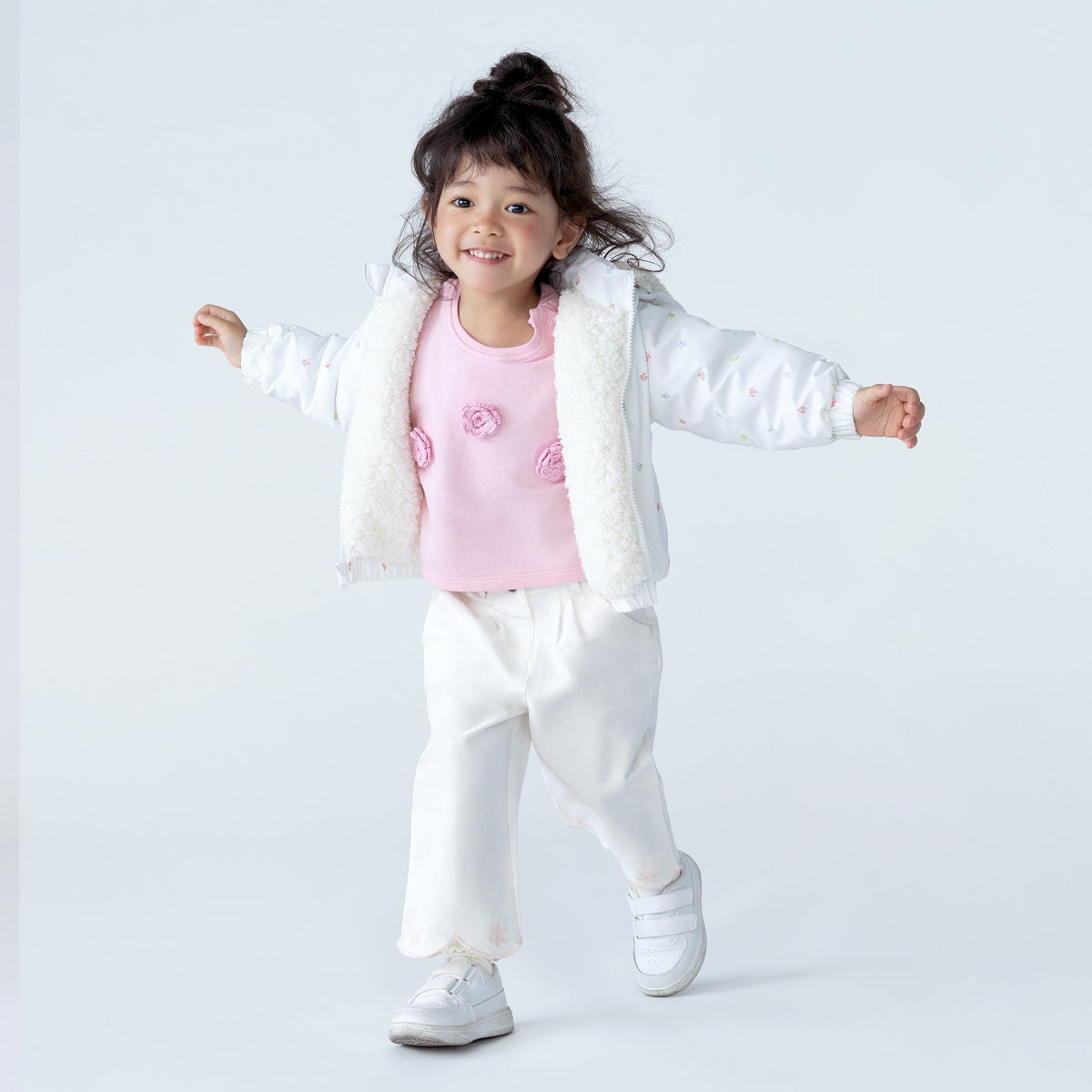 Baby Girls Pink Cotton Crop T-Shirt Regular Fit Casual Top