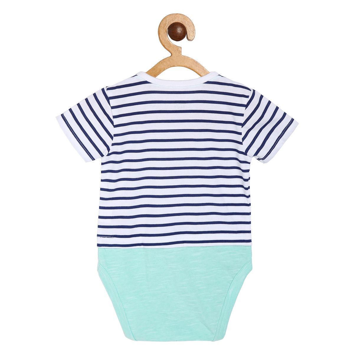 Pack of 2 knit bodysuit and bottom - aqua for 0-3 Months