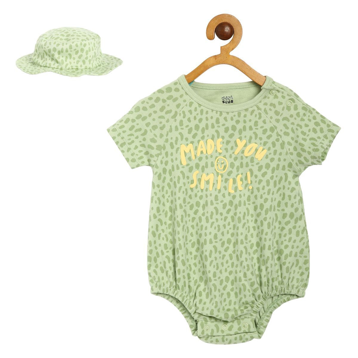 Boys Green Pack Of 2 Body Suit