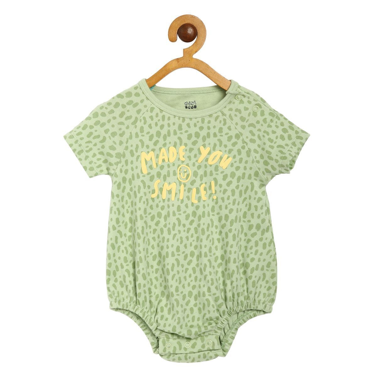 Boys Green Pack Of 2 Body Suit