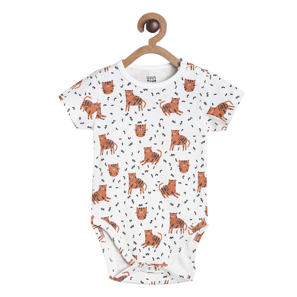 Boys Brown Pack Of 1 Body Suit