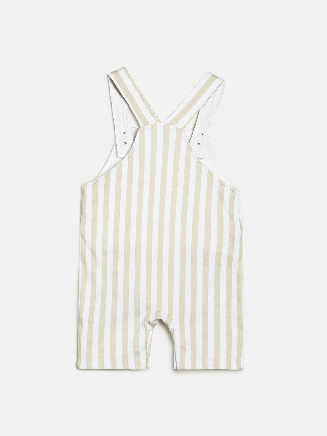 Boys White Dungaree Set