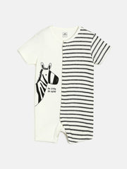 Boys White Rompers
