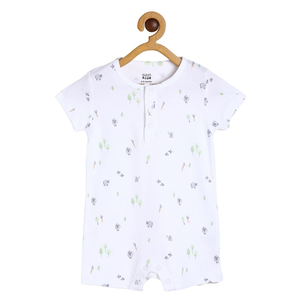 Boys White Pack Of 1 Romper