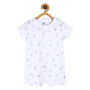 Boys White Pack Of 1 Romper
