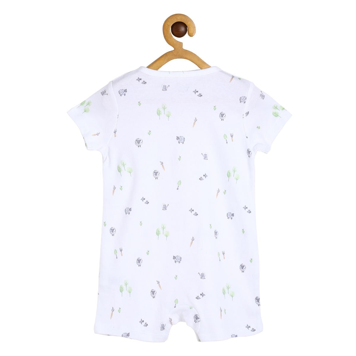 Boys White Pack Of 1 Romper
