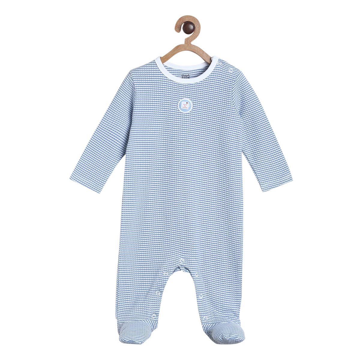 Boys Grey Pack Of 1 Sleep Suit