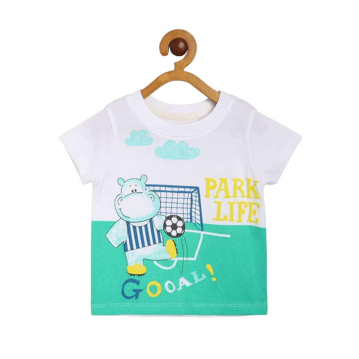 Boys White T-Shirt and Knit Bottom