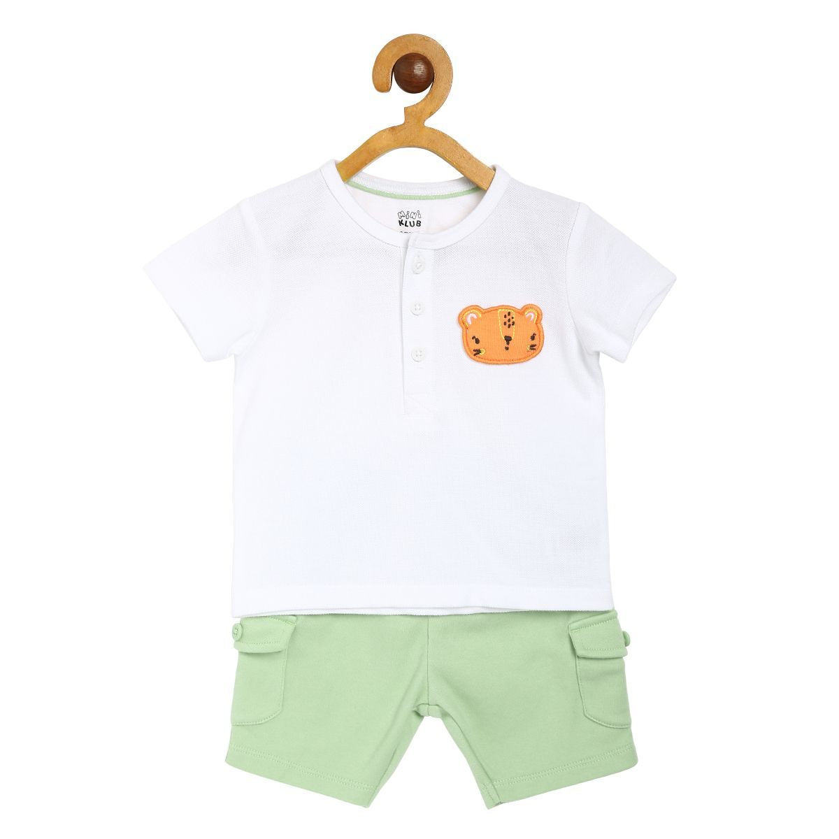 Boys White T-Shirt and Knit Bottom