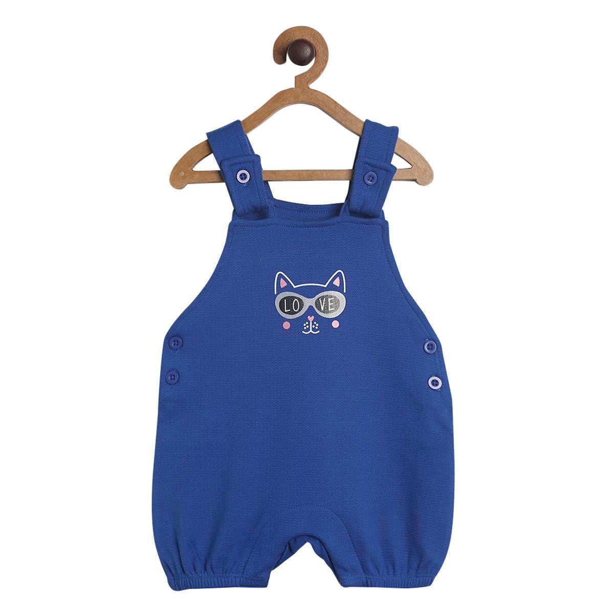 Girls Blue Pack Of 2 Dungaree Set