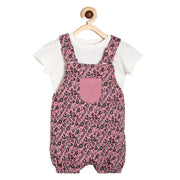 Girls Multicolor Pack Of 2 Dungaree Set