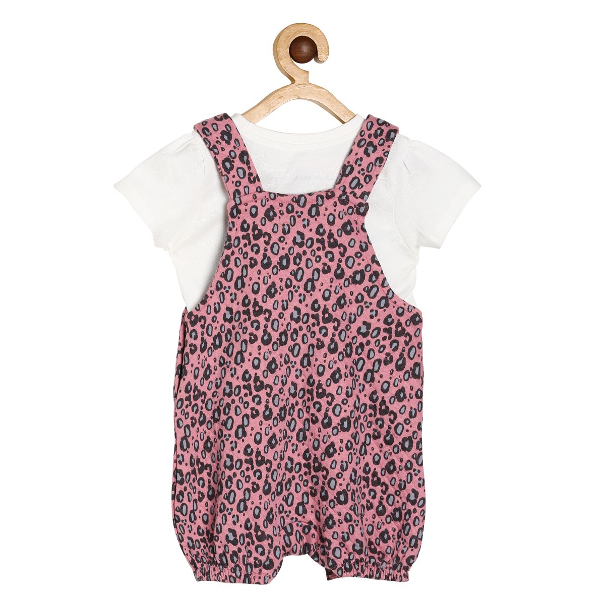 Girls Multicolor Pack Of 2 Dungaree Set