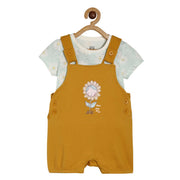 Girls Multicolor Pack Of 2 Dungaree Set
