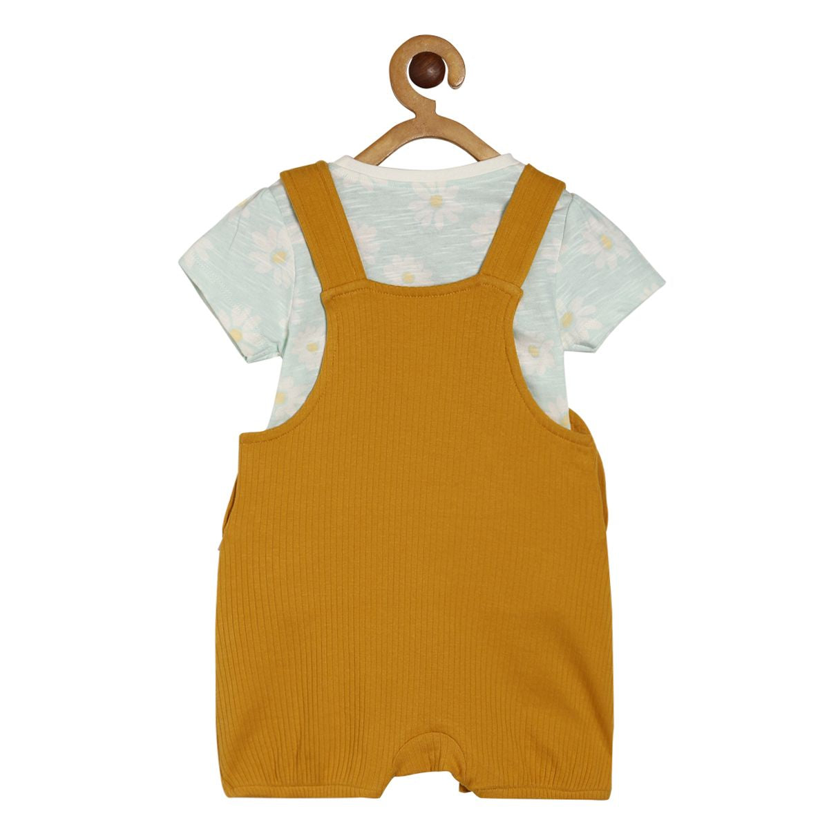 Girls Multicolor Pack Of 2 Dungaree Set