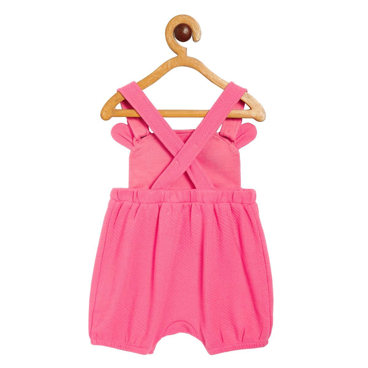 Girls Pink Pack Of 2 Dungaree Set