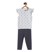 Girls Multicolor Pack Of 2 Top And Legging