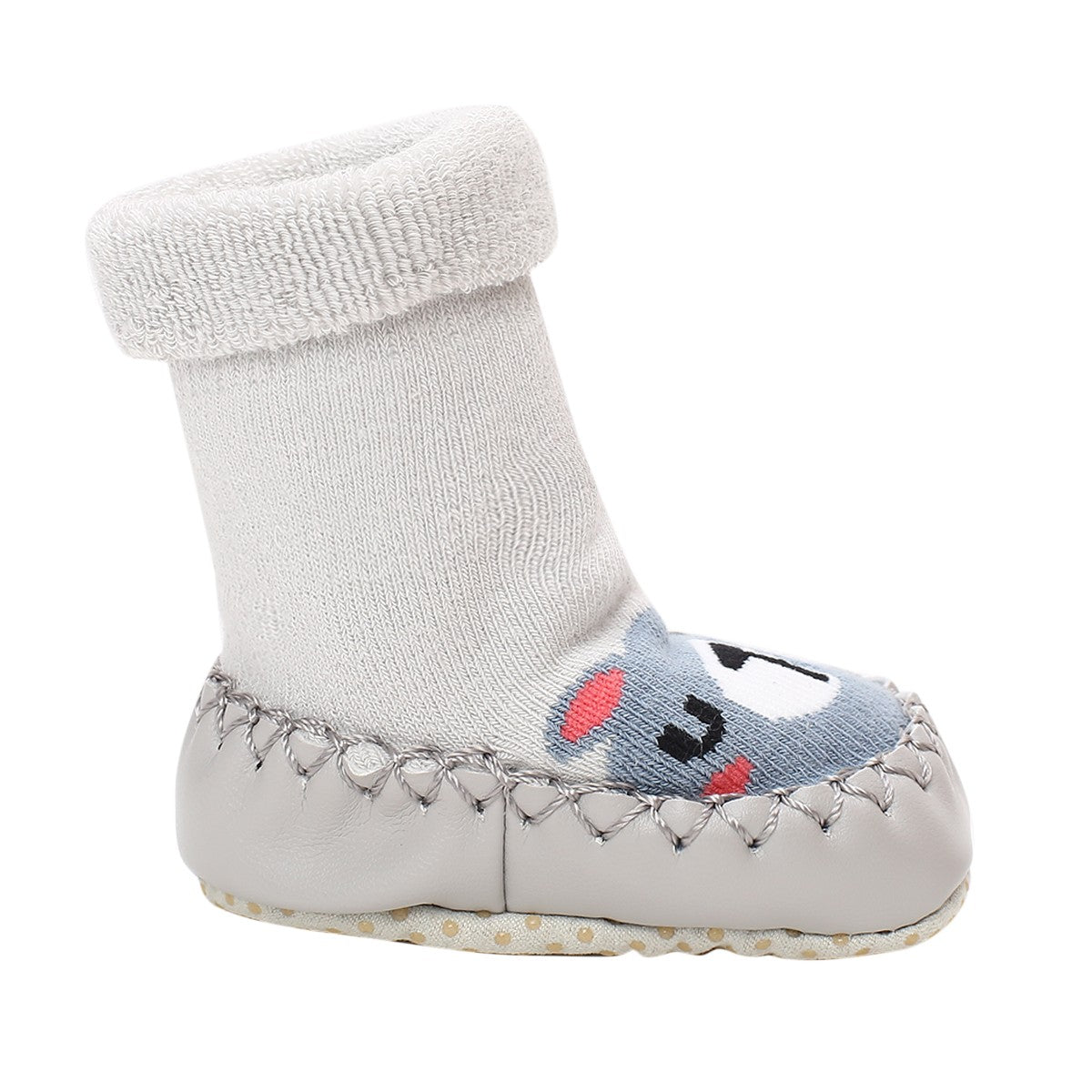 Baby Boys Animal Printed Moccasins Pack of 2, Grey