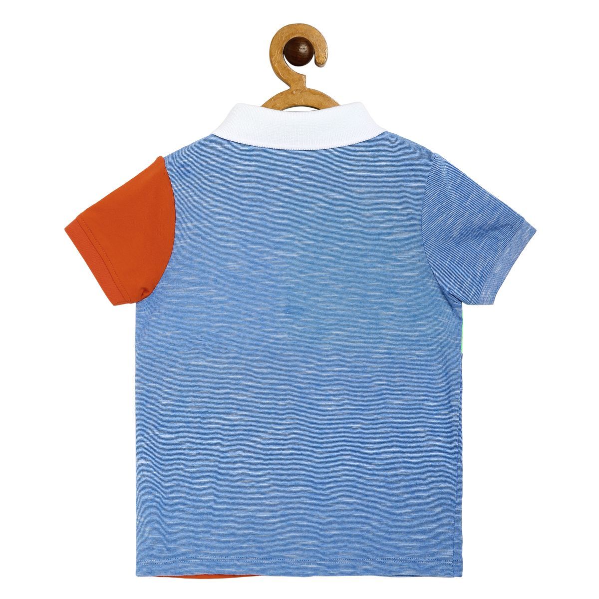 Pack of 1 knit pack of lo tee - light blue & dark red for 2-3 Years