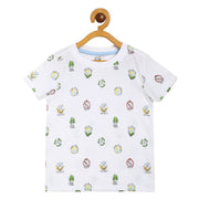 Boys White Pack Of 1 T-Shirt